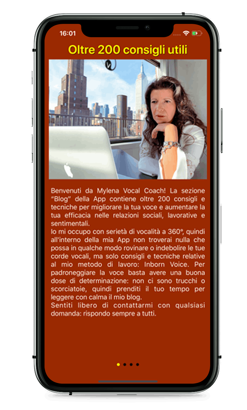 Applicazione iPhone Lezioni di canto