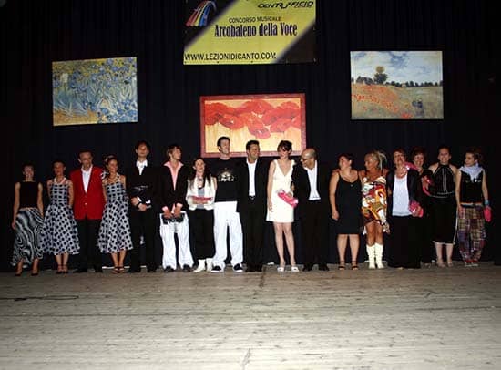 Foto di gruppo concorso musicale a Busto Arsizio